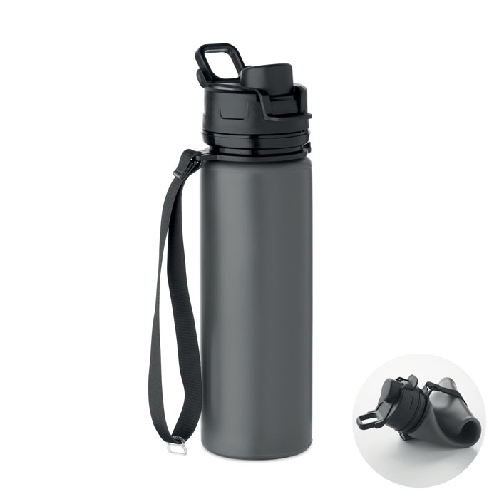 Bouteille sport promotionnelle pliable 500 ml Lett gris pierre